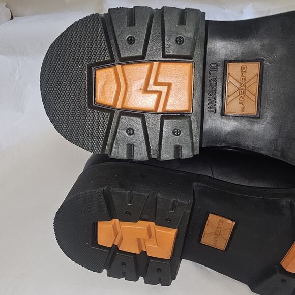 XElement Black Leather Harness Motorcycle Ankle Boots Square Toe Mens 12 - Picture 13 of 15